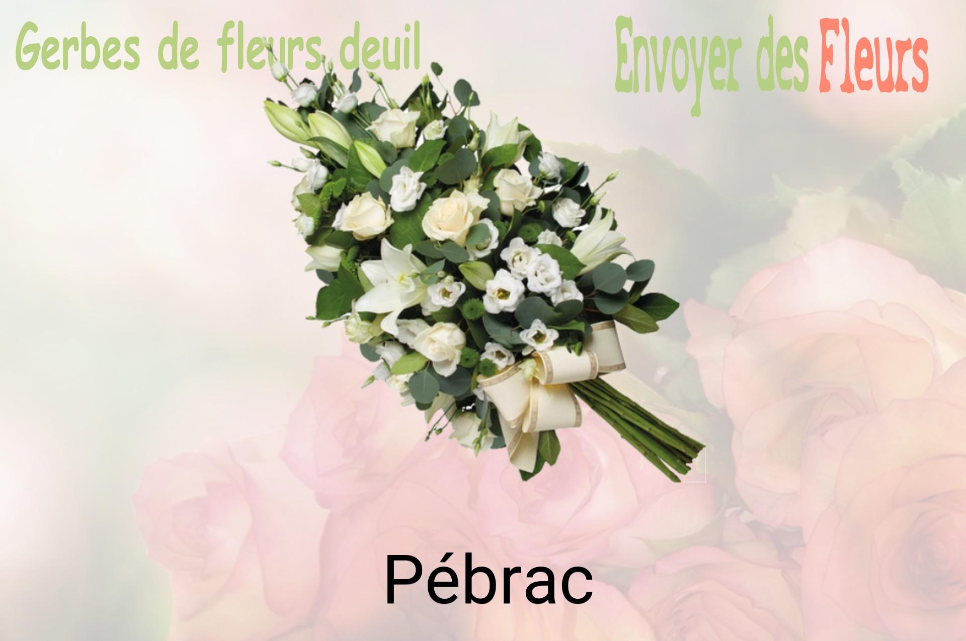 Gerbe de fleurs de deuil livrée à Pébrac